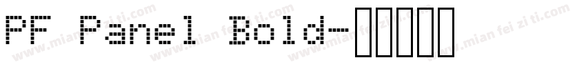 PF Panel Bold字体转换
